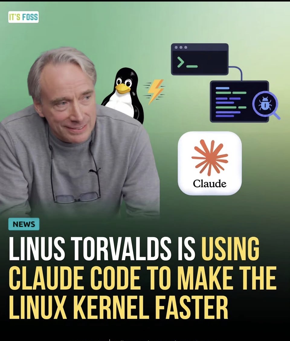 subh10's tweet photo. CS majors spent 4 years, $100k, & 500 #LeetCode Hard problems just to find out #LinusTorvalds is using #ClaudeCode to optimize kernel reads. That’s the final nail in the coffin for #meritocracy.
Pack it up boys, learning actual skills is officially obsolete. Just prompt it.
😎 https://t.co/ZZKzOcDIyW