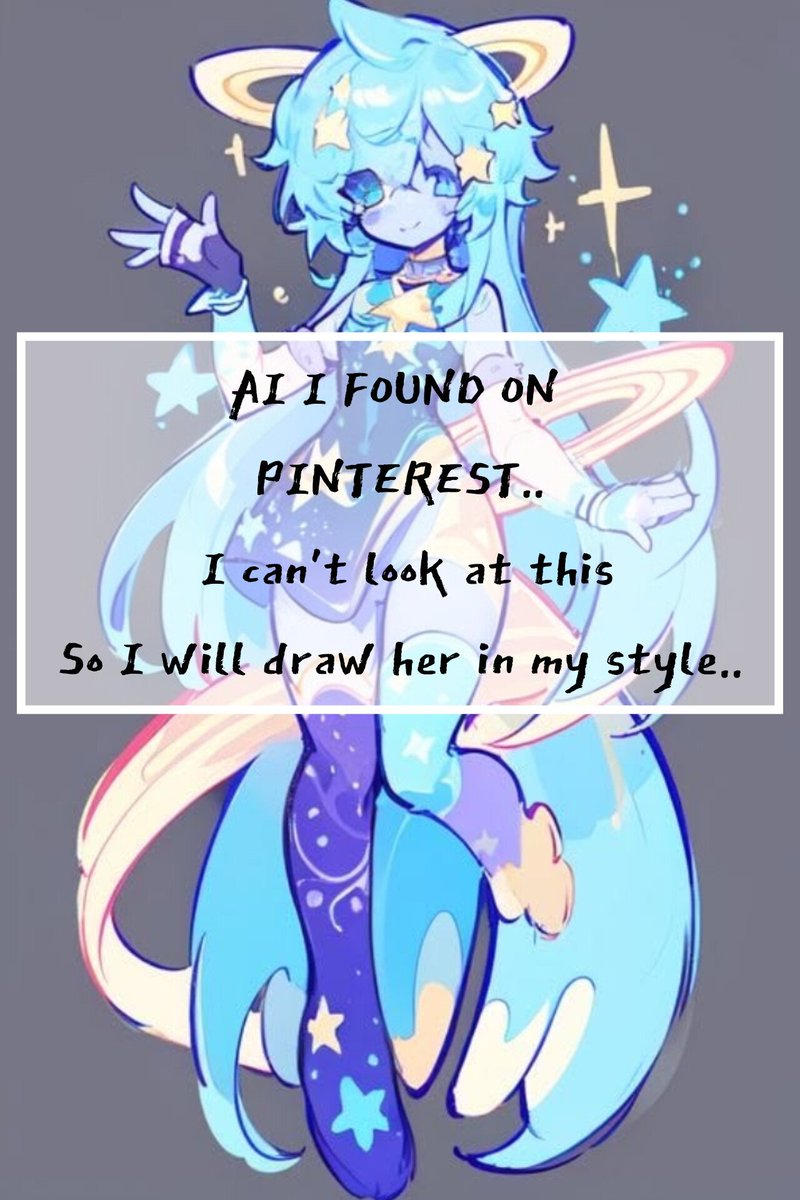 Miraclemagic01's tweet photo. I found this AI-generated character on Pinterest, and I honestly couldn't stop looking at her design. 

So I decided to redraw her in my own art style! I wanted to take something made by AI and give it my own personal touch through actual drawing.

If this is someones stolen character and you recognize her.. Google reverse search her.. try to sue the company or individual that did this. 

I also hope you like my fan art of her!! :)

Here's my sketch so far! What do you think? 

#WIP #AnimeArt #DigitalArt #ArtistOnX