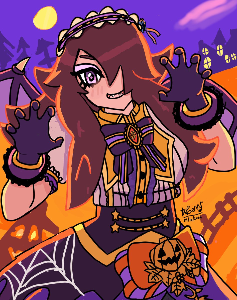 BerryCakeSPL's tweet photo. Is it too late or too early for Halloween? 
Anyway, Era wearing that one Rice Shower Vampire alt!
#OmegaStrikers https://t.co/3cquNGBlAo