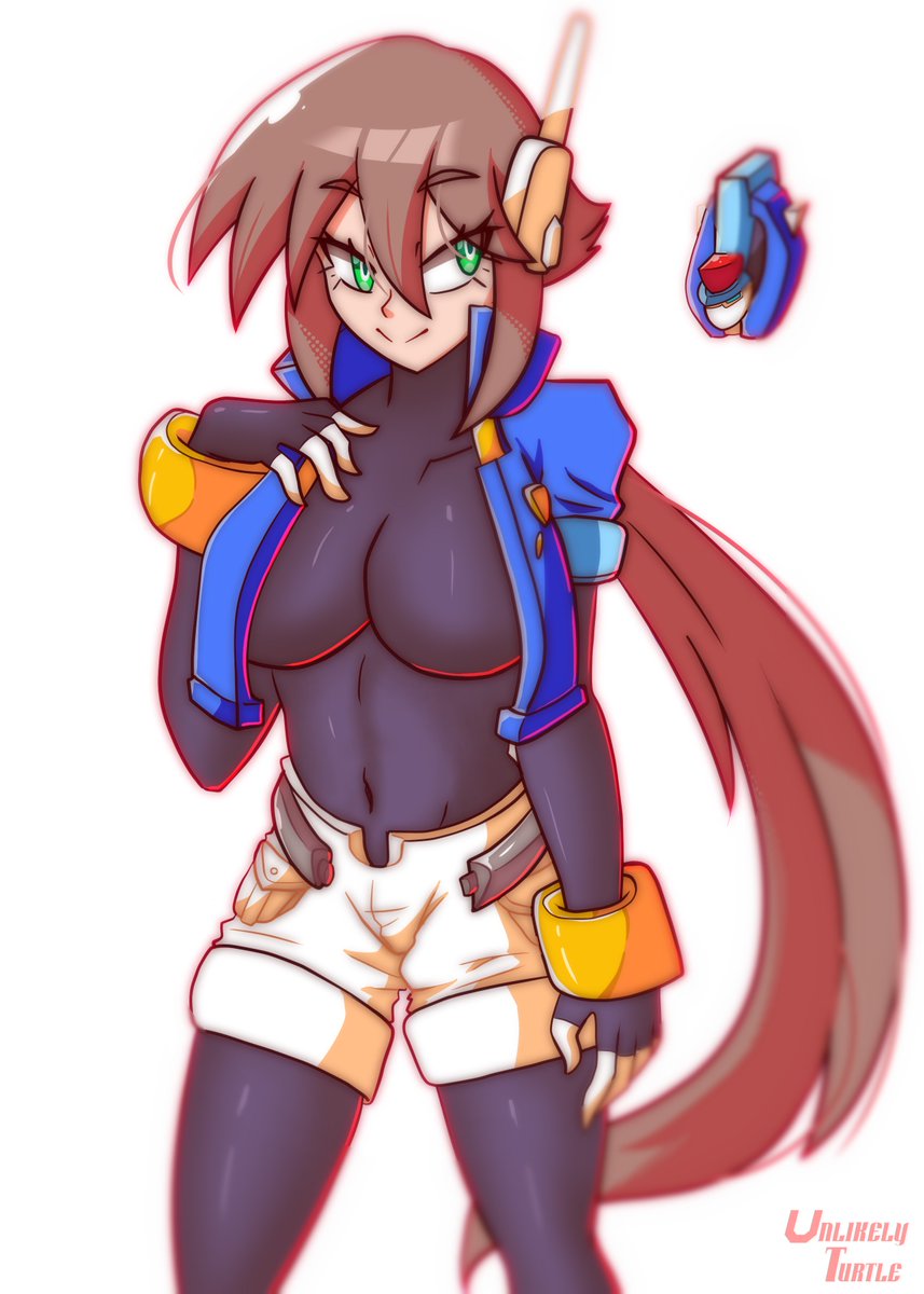 UnlikelyTurtle's tweet photo. Here some Aile from megaman ZX, I should draw her again https://t.co/3xLnLkE0s8