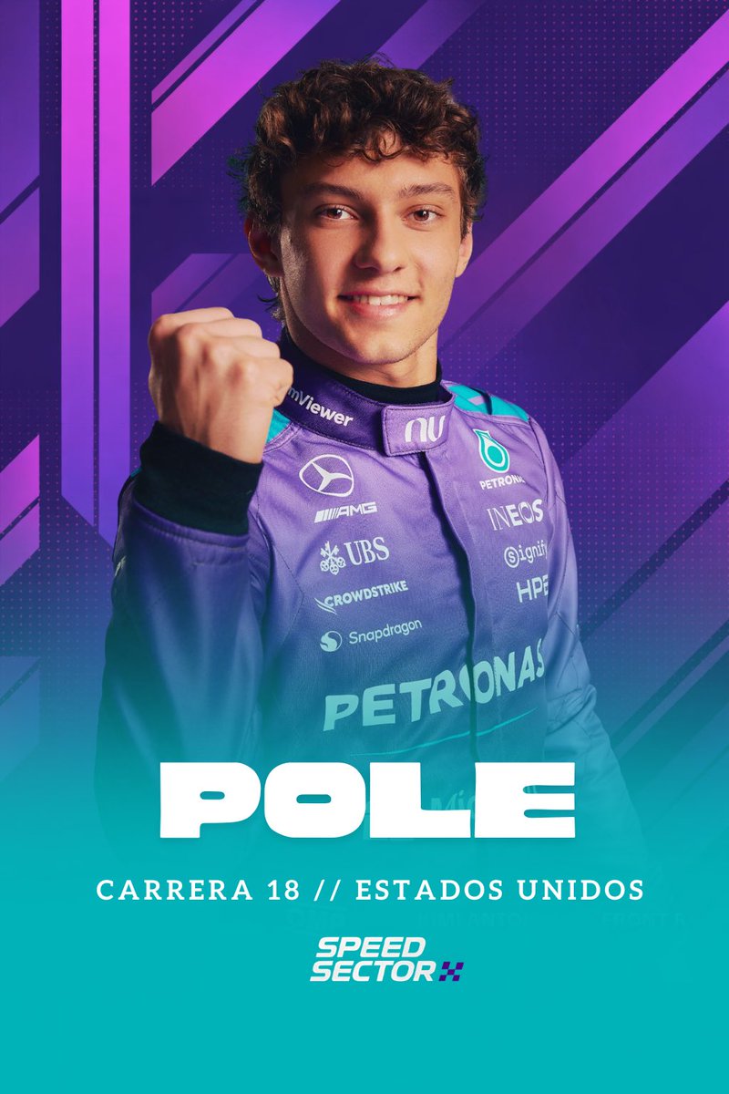 SpeedSectorF1's tweet photo. 🇮🇹 KIMI ANTONELLI VUELVE A LA POLE 8 CARRERAS DESPUÉS.

🥇El italiano llevaba sin salir de la P1 desde el Gran Premio de Bélgica, compartirá la primera línea con Verstappen.

#F1 #USGP 🇺🇸 https://t.co/doFfC2842j