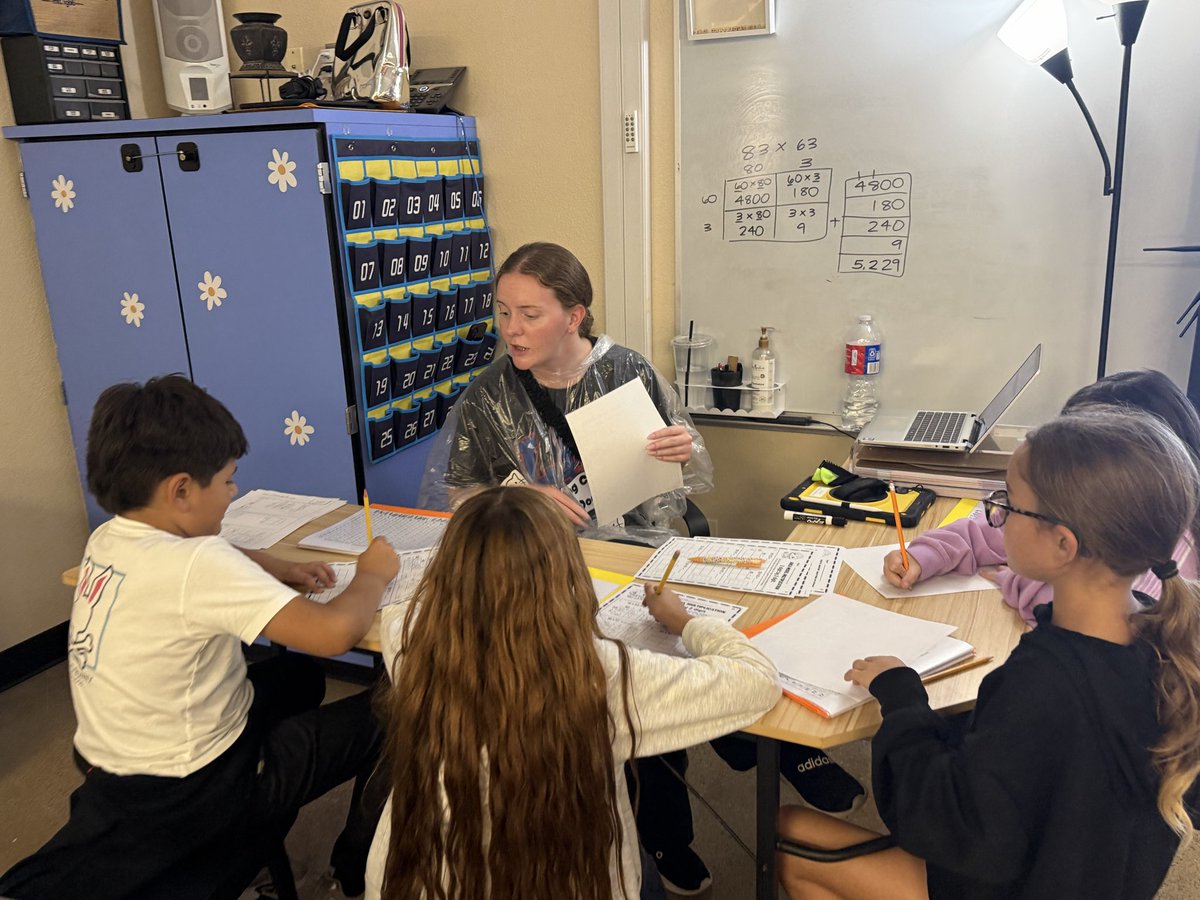 LBJelementary's tweet photo. Ms. Rutledge and Mr. Martin making it happen in 4th grade. Math Magic! https://t.co/TFDl2i7tzf