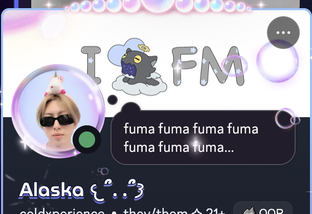 ColdXperience's tweet photo. taking the fuma unicorn agenda really seriously https://t.co/BMruhsmwHe