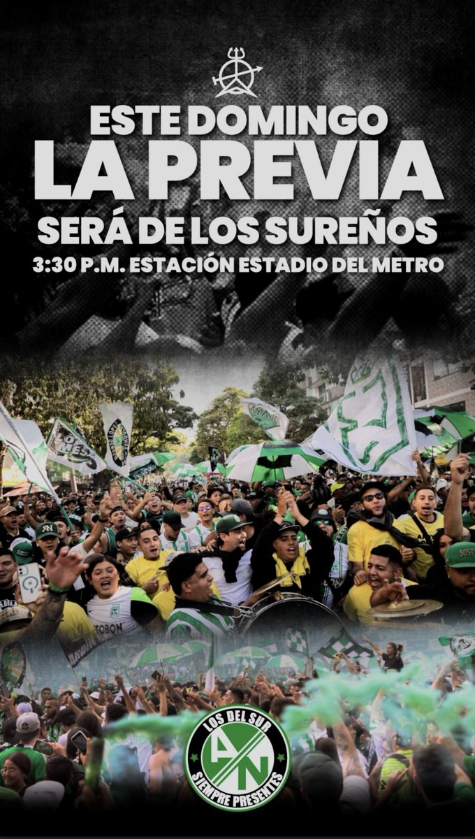 NOTICIASDEVERDE's tweet photo. Este domingo la previa será verdolaga con @LDSoficial en la estación estadio del metro.
.
#VamosNacional 🇳🇬 https://t.co/Dx2BdmsITe