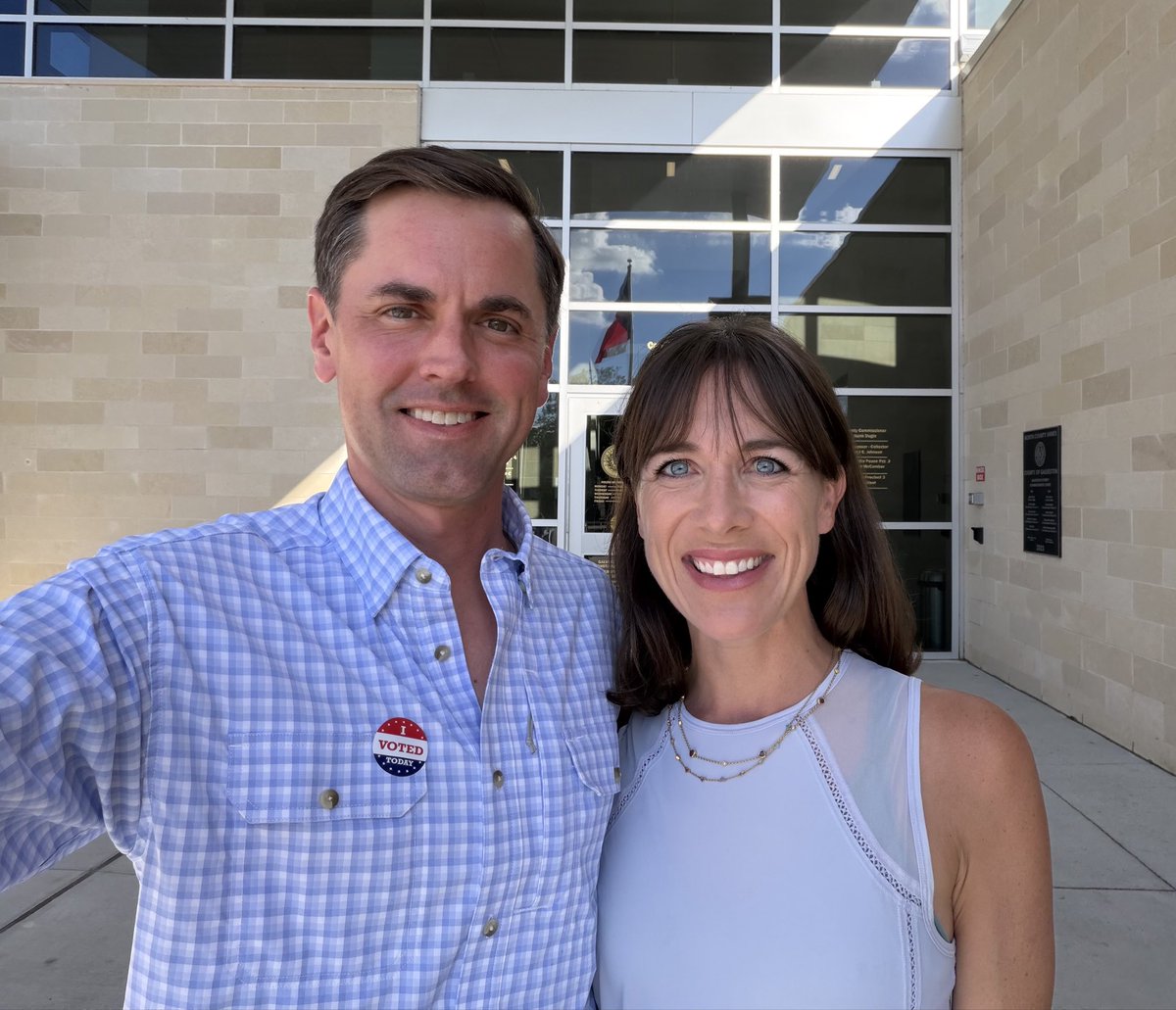 mayes_middleton's tweet photo. Macy and I just voted and the polls are open until 7pm.  As Attorney General, I will fight to make Texas the safest state in America to live and raise a family.  Go vote today! https://t.co/8dgMpaxnYB