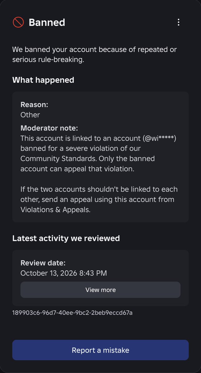_vivixl_'s tweet photo. they got me son 💔 threeeee whole falsebans for the entirety i've been playing on this platform

maybe it's high time i jus leave @Roblox for good lol #wacky9000 https://t.co/4oq4HxwyxY