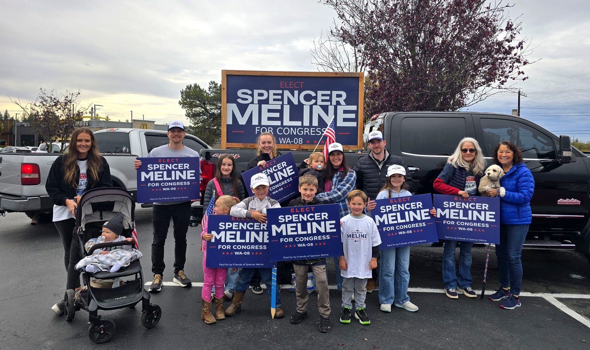 SpencerMeline89's tweet photo. We spent the day in Snohomish County, and thank you to everyone who showed up! Waving signs, knocking doors and all the groundwork it takes to run a grassroots campaign: none of it happens without you.

This is about leaving Washington better than we found it for the next generation.

10 days to go. Return your ballot by Nov. 3.

Paid for by Friends of Spencer Meline