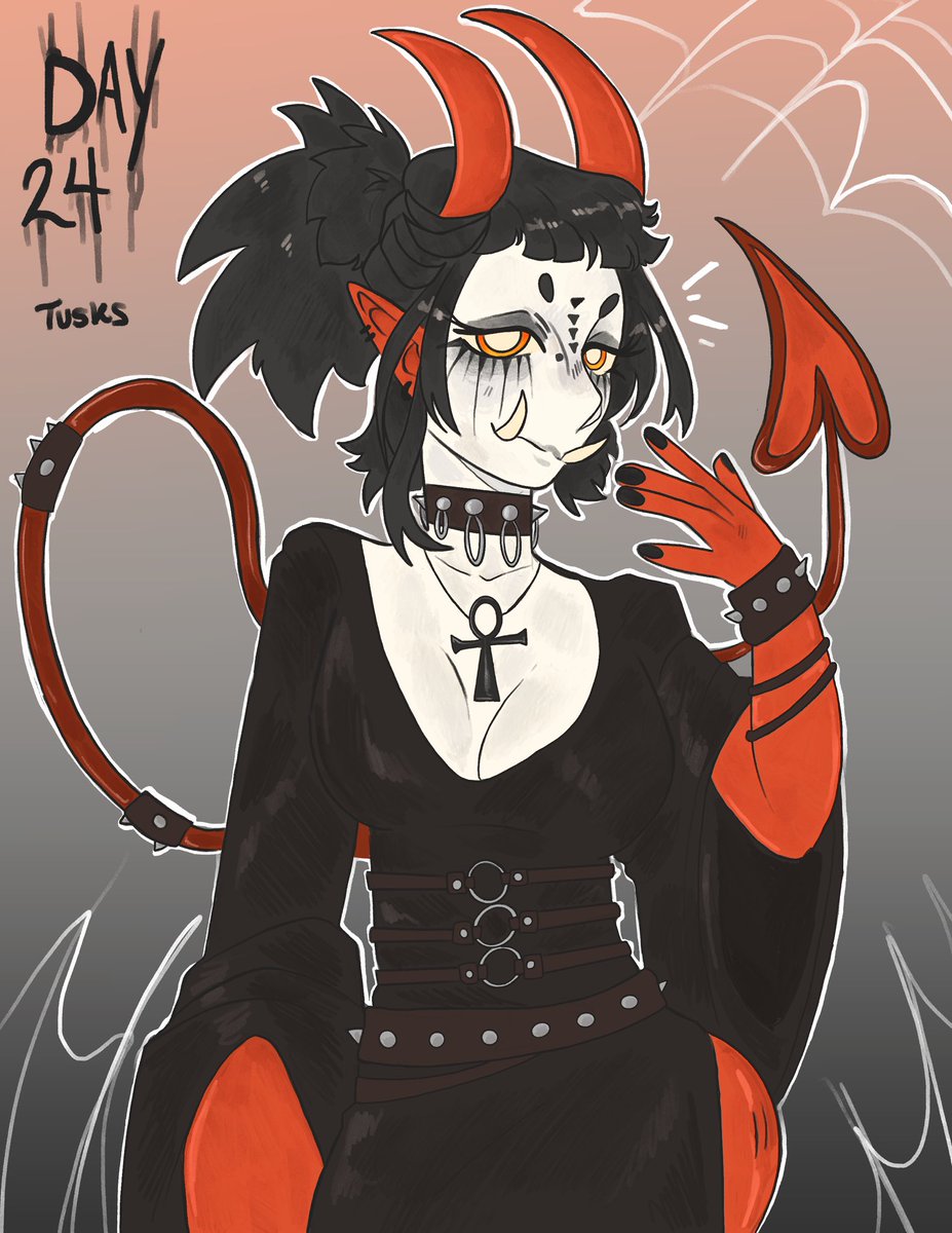 Kamdalphil1's tweet photo. Day 24 of Monster Girl-Tober: Tusks!!

#goth #inktober #promptlist #myart #ArtistOnX https://t.co/nuCnOtM2q5