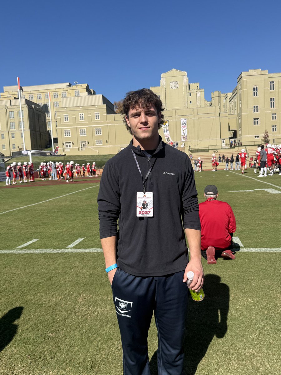 BroganJohnson44's tweet photo. Had a great experience today at @VMI_Football Thanks to @GuidoFalbo for inviting me out and thanks to the entire staff for great hospitality! Loved learning about the Keydet culture and brotherhood!

@coachshoeUHS @UrbanaHawksFB https://t.co/gTXL4xIPTJ