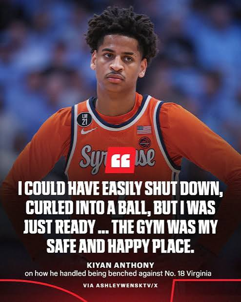 CuseRedAutry's tweet photo. Kiyan Anthony through Syracuse's 3 exhibition games:

6 points
5 rebounds
2 assists
4 turnovers
2/17 FG
0/8 3PT
2/5 FT
51 minutes https://t.co/NM5aJWsiPB