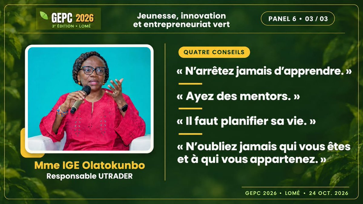 CompassionTg's tweet photo. Retrouvez quelques déclarations fortes de la conférence sur Gestion de l'Environnement et la Protection de Création (GEPC) tenue du 22 au 24 octobre 2026...

#GEPC 
#CompassionTogo https://t.co/nqqNNlGLrW