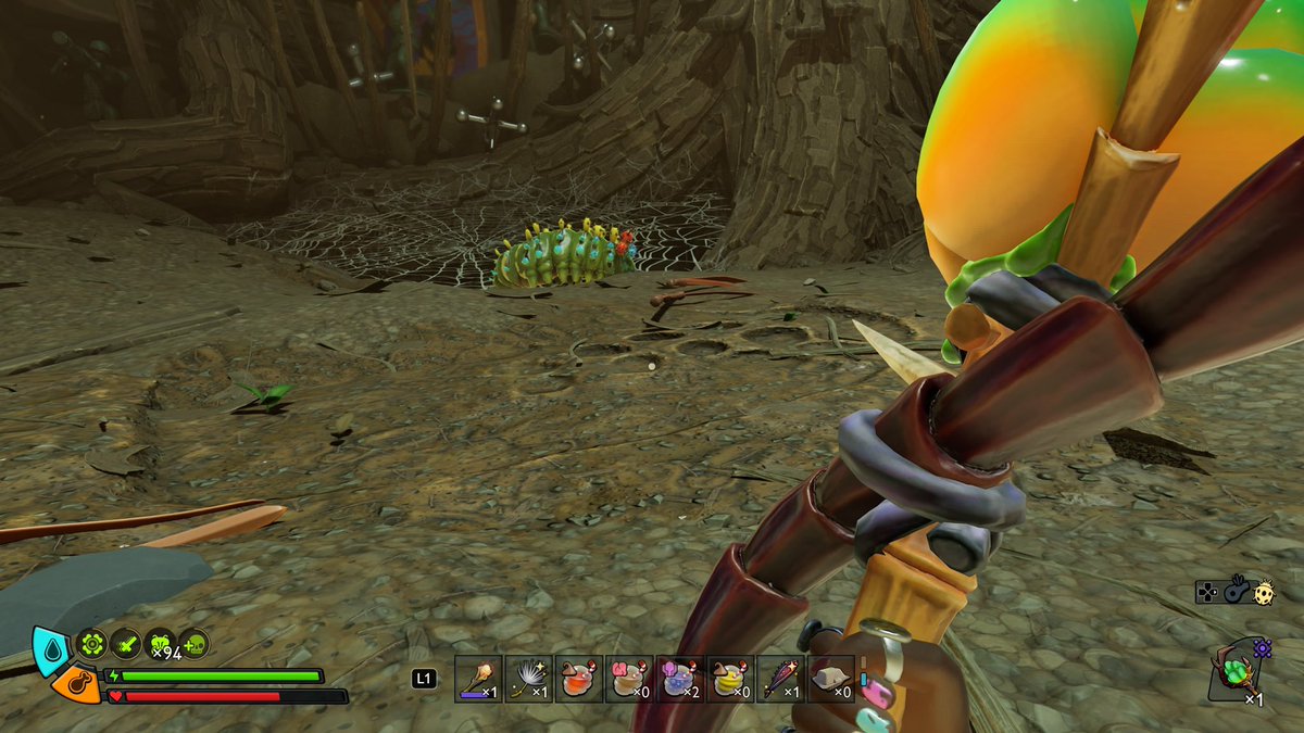 SleepyCarterBot's tweet photo. Hey @GroundedTheGame , does Axl know how The Call From Beyond works? 

I had 94 stacks and not a single termite was summoned. 

Please inform Axl that it is rude to deny my termite friends entry into his establishment. We wish to invite him to the Cult of Skritch. https://t.co/miE3AakdrQ