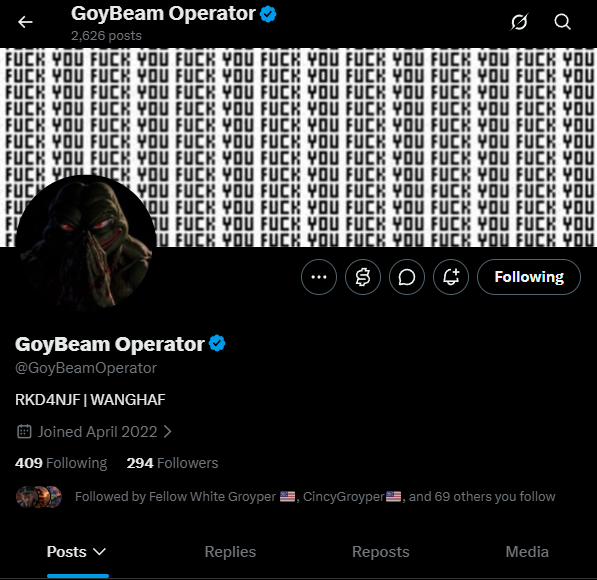 2Pro25's tweet photo. @GoyBeamOperator Give him 6 more followers to 300 https://t.co/UlUXVMfKIQ