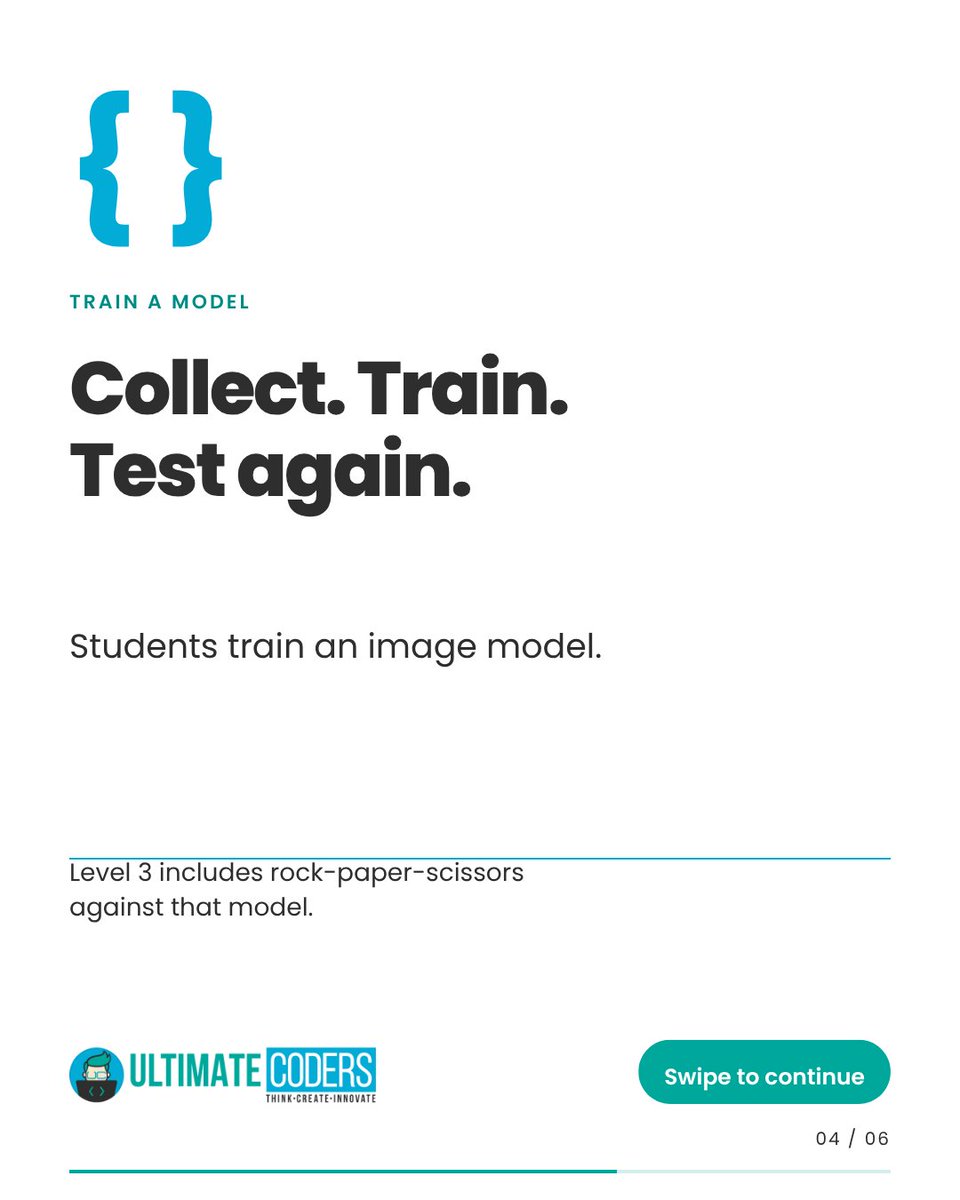 ultimatecoders's tweet photo. AI learning starts before the final level. Using a tool, writing rules and training on examples are different experiences. Knowing the difference is part of understanding AI.

#UltimateCoders #AILiteracy

1/2 https://t.co/U3aLBSjfQv