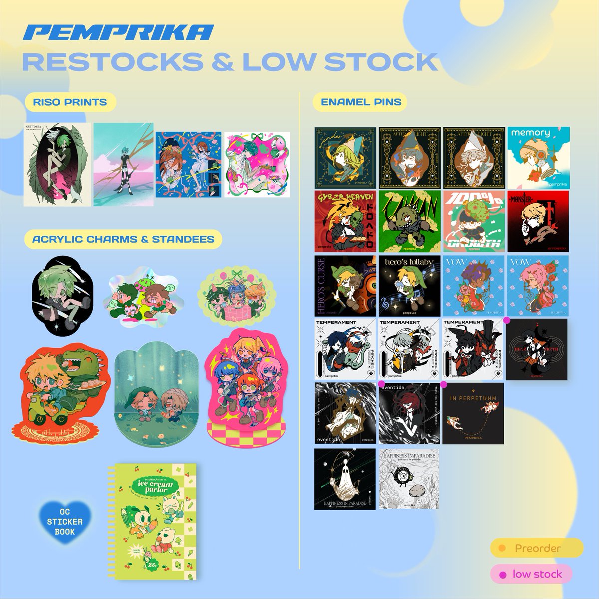 pemprika's tweet photo. helloooo 🫶 i have a shop update!! I have a new items and a few things on preorder this time🕺

some stuff are limited edition and won't be restocking once sold out. please read my info about shipping below! 📦⚠️

🍋 https://t.co/zrQ4nSwN6D🍋 https://t.co/RguE1i2sdn