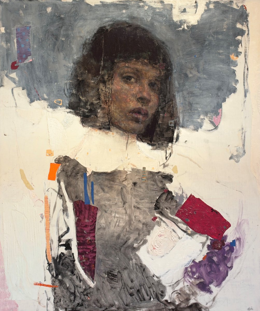 Gallery1261's tweet photo. Ron Hicks, "Here and Now", oil on panel, 48 x 40 in, 2026. The Book of Parentheses is on view at Gallery 1261 through October 31.

https://t.co/twQ2GpQYlg https://t.co/SLzpyuvlFy