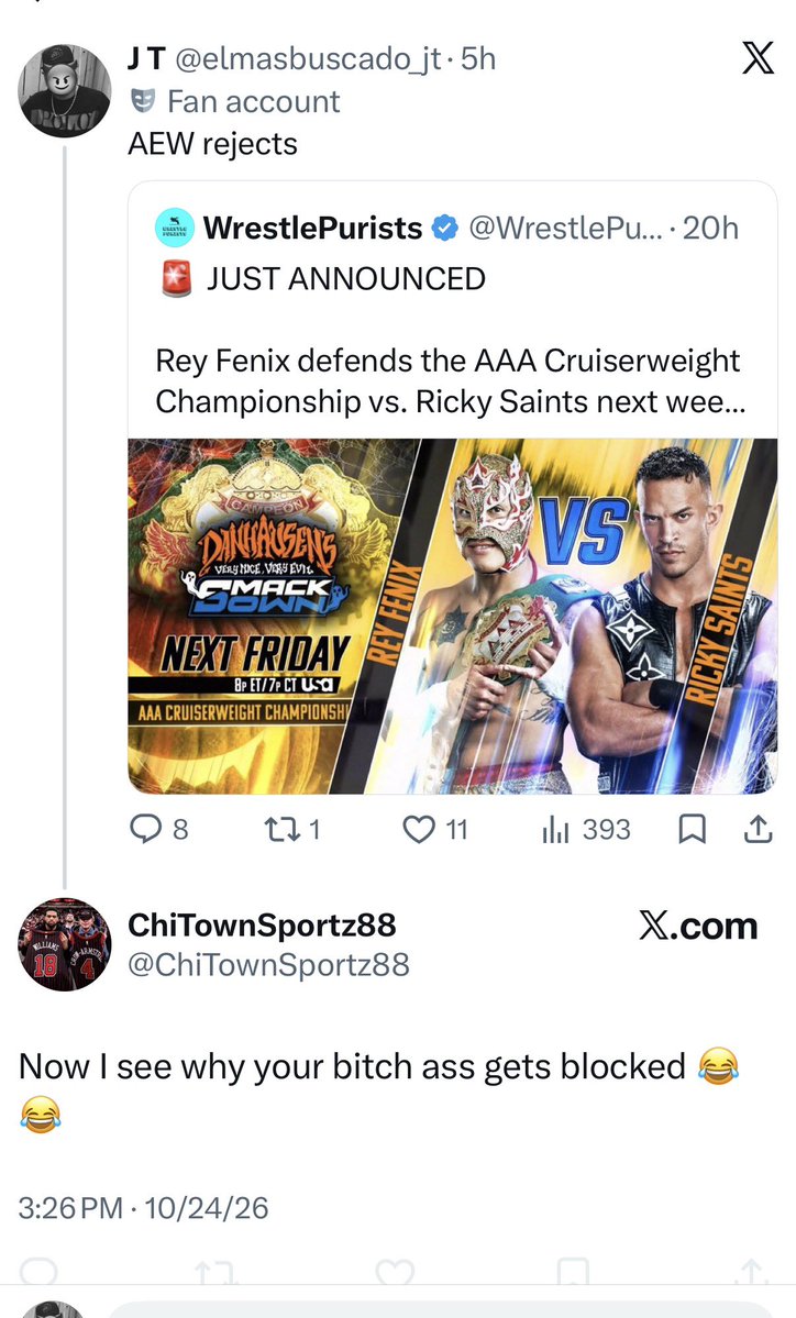 notAceAustin714's tweet photo. It’s not that serious gang I was just using WWE mark logic 

#WWE #AEW https://t.co/mud0Hi2o8k