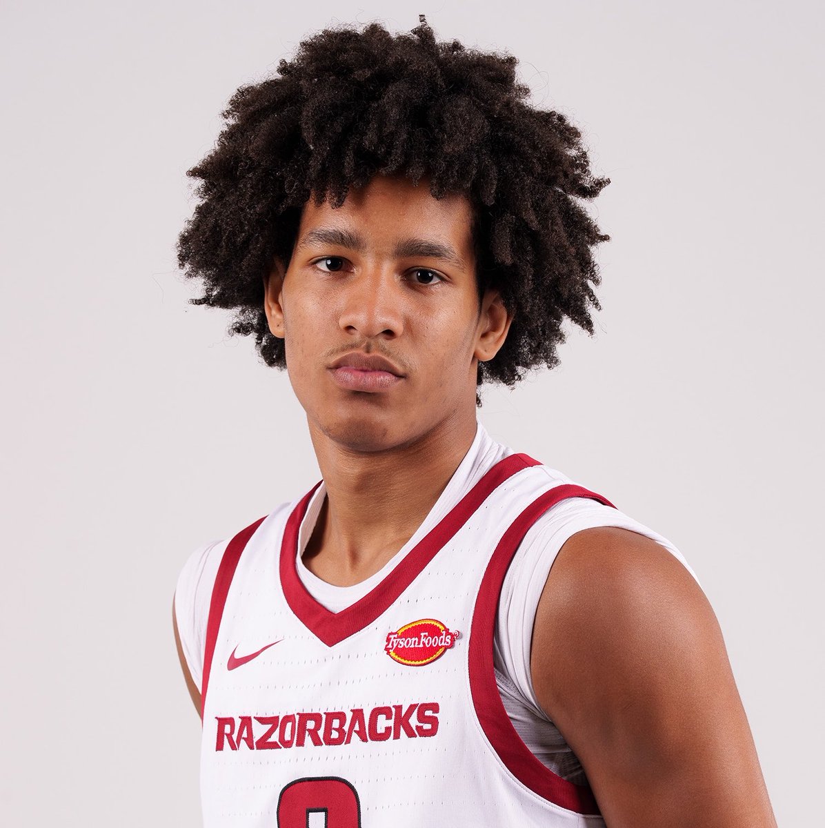will2whitson's tweet photo. 17 year-old Arkansas guard Davion Thompson today in exhibition vs. Gonzaga:

- 12 PTS
- 1 AST
- 4/7 FG
- 2/4 3PT
- 1 STL
- 17 MIN https://t.co/0b39pwiX6m
