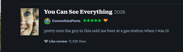 JobeeGrease's tweet photo. every "funny quirky" letterboxd review https://t.co/fUumXpYLjq