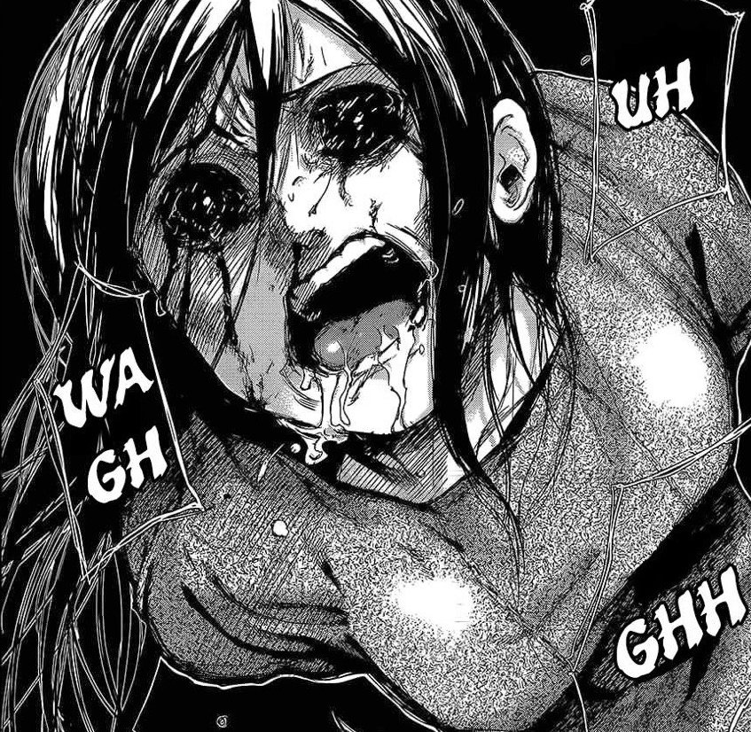 sweetokkies's tweet photo. kaneki’s pov of rize at 3 different points in the story. what a ride https://t.co/NQ68XMiVpT