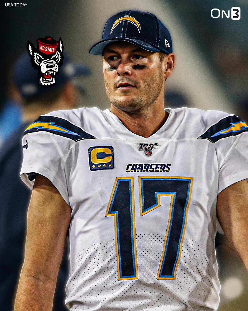 On3's tweet photo. NEW: Philip Rivers is a top name to know in the NC State coaching search, via @PeteNakos👀 

The NFL legend played for the Wolfpack. His son Gunner is a 4-star QB commit.

More: https://t.co/xQURrdmIFB