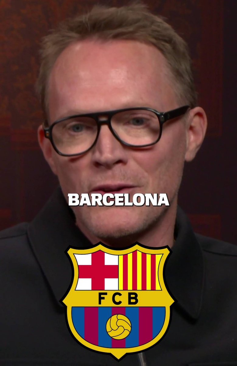 BarcaTimes's tweet photo. 🚨🎙️| Paul Bettany (Vision): "Who'll win El Clasico? Barcelona." #fcblive https://t.co/20xGFqZVHn