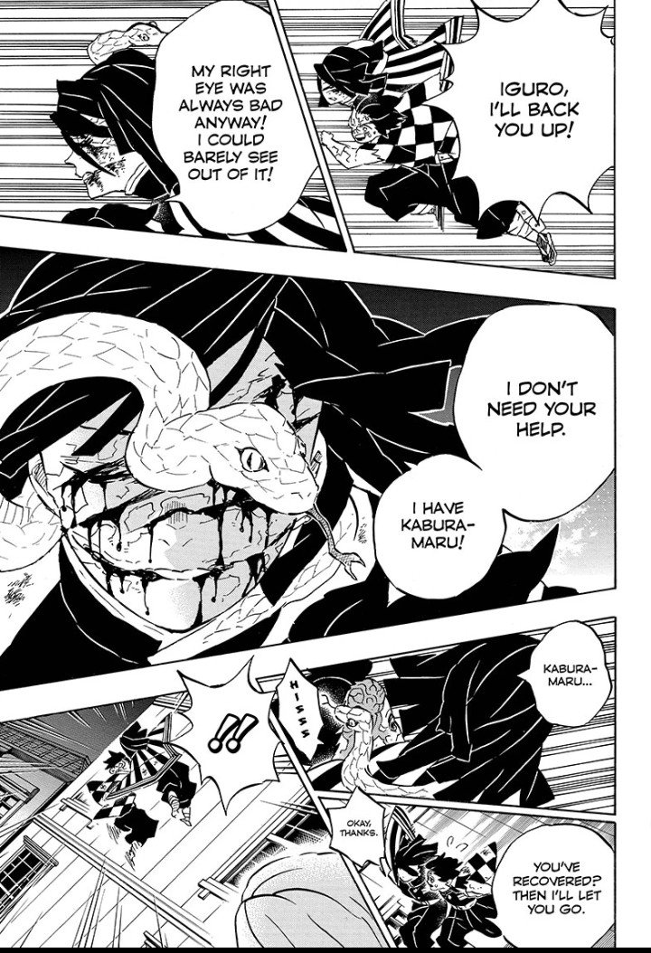 n1ghtbye's tweet photo. One thing I don't like is Obanai only getting some spotlight at the end of the arc

But at least his performance has been amazing https://t.co/Hq2HTKVEFa