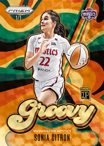 paninitracker's tweet photo. 🏀 Sonia Citron #1/1 SOLD for $250.00 (0.11 ETH)

2026 Panini NFT Prizm WNBA · Groovy Prizms Gold Vinyl

Buyer: Blisterine 👤 https://t.co/1sclZ1rxDH

See more #SoniaCitron for sale 👉 https://t.co/h2B9jRsPyn

#whodoyoucollect #nft #PaniniNFT #PaniniBlockchain https://t.co/DOHQPkAAHc