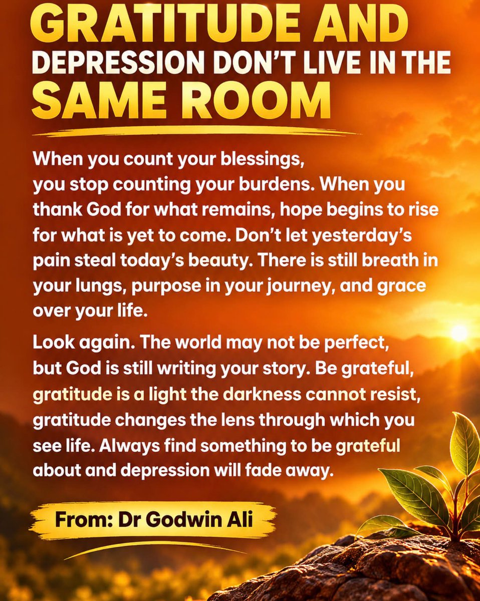 bradleysamy24's tweet photo. Gratitude shifts your focus from burdens to blessings. Thank God for what remains, trust Him with what’s ahead, and choose faith and joy today. Even in difficult seasons, grace is still writing your story. https://t.co/RJFKDyoCcO