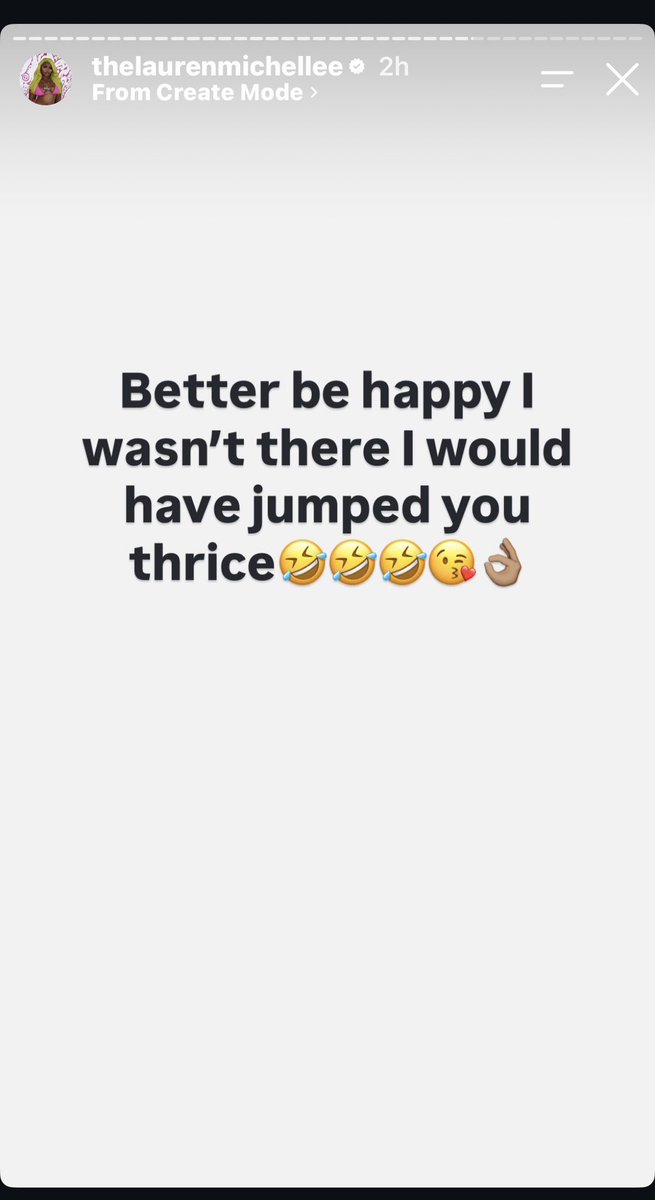 TheZeusReport's tweet photo. Lauren trolls Mel on her IG story 😳👀 #BaddiesUSA #BaddiesUsaChapterThree https://t.co/H3GX9nt3uj