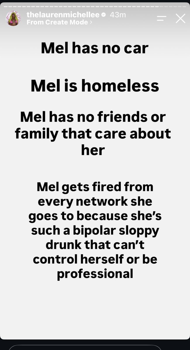 TheZeusReport's tweet photo. Lauren trolls Mel on her IG story 😳👀 #BaddiesUSA #BaddiesUsaChapterThree https://t.co/H3GX9nt3uj