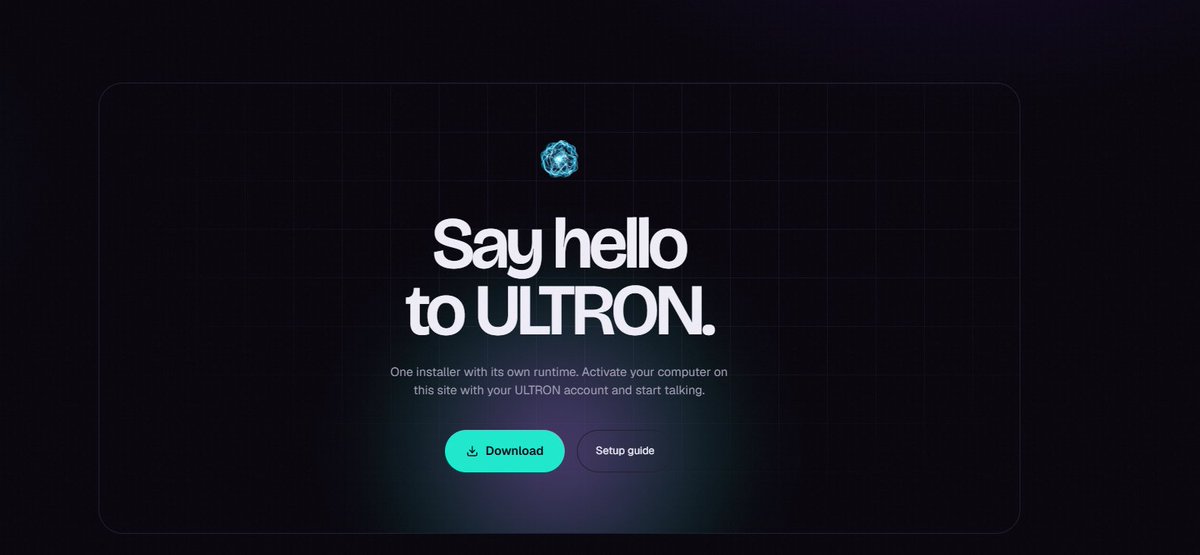 Ultronaera's tweet photo. The future of AI starts here. 

Meet ULTRON. Your voice. Your computer. Your control.

2JnbLQkZX6yHF6zqRzxkSEt7F14PJbTWB1ux7stBpump https://t.co/osumFgb6Nj