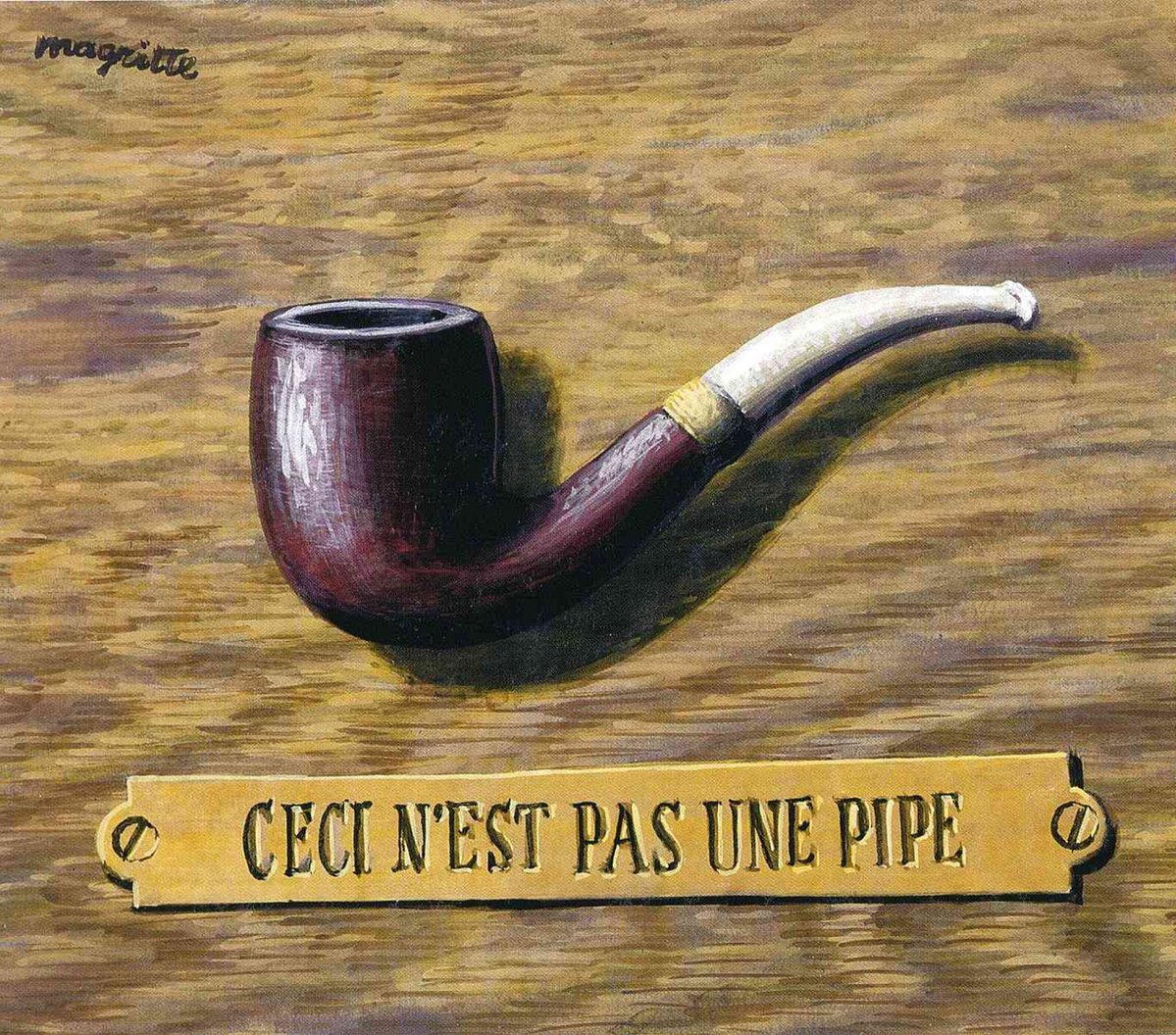 artistmagritte's tweet photo. La trahison des images / The treachery of images - 1952 or 1953 #artbots #magritte https://t.co/fhqQA77YNH