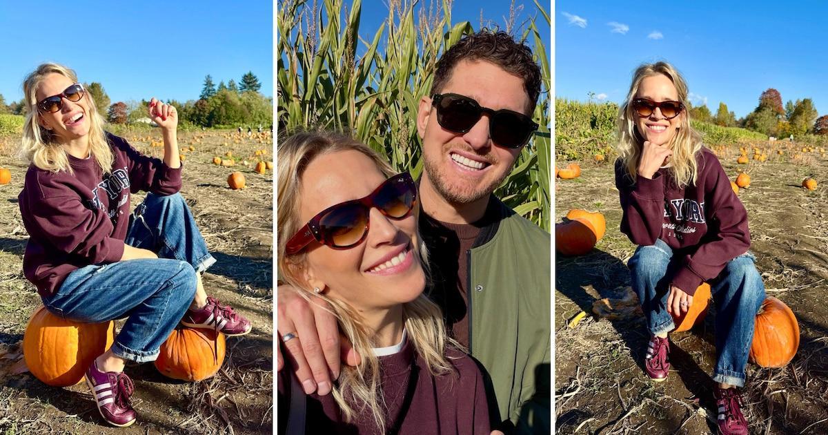 teleshowcom's tweet photo. Luisana Lopilato y Michael Bublé disfrutaron del otoño en Canadá y se sumaron a una tradición https://t.co/qd38LQohmx https://t.co/R8vwD4LWVZ