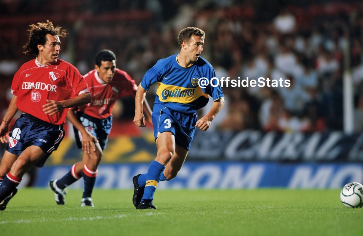OffsideStats's tweet photo. Febrero de 2000. Fecha 1 del torneo Clausura. Jugadón de Arruabarrena en Avellaneda. Gambeta sobre Gabriel Milito y zurdazo arriba. Victoria 3-1 de Boca ante Independiente. El Vasco había sido vendido al Villarreal por USD 4 millones (regalado) unos días antes. Crack de la Casa. https://t.co/5bLiSUAlII