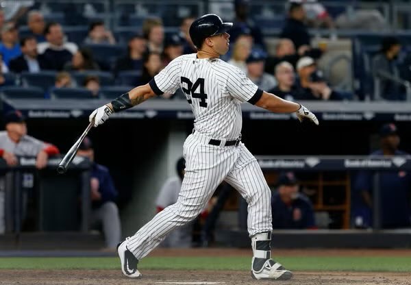 SleeperYankees's tweet photo. Gary Sánchez in 2017:

.278 AVG
33 HR
90 RBI
.876 OPS
122 games

TRUE OR FALSE: Yankees fans remember how his time ended more than how good he was at his best. https://t.co/rPpeRbcRV0