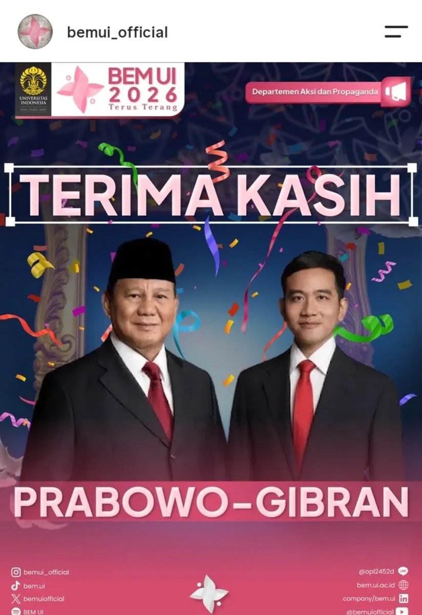 suncomeinrain's tweet photo. Pagi-pagi di prank dan dibikin ketawa sama BEM UI WKWKKW
Slide pertama Terimakasih Prabowo-Gibran, Slide kedua sampe slide ke 6 cuma bingkai😭 https://t.co/I7p3DTYHpr