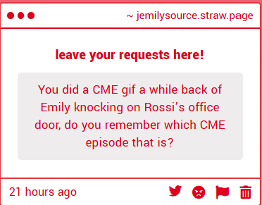 jemilysource's tweet photo. if it's the one i'm thinking of (i'll link it in the replies) then it's from 19x10! https://t.co/QC6lq7V2pv