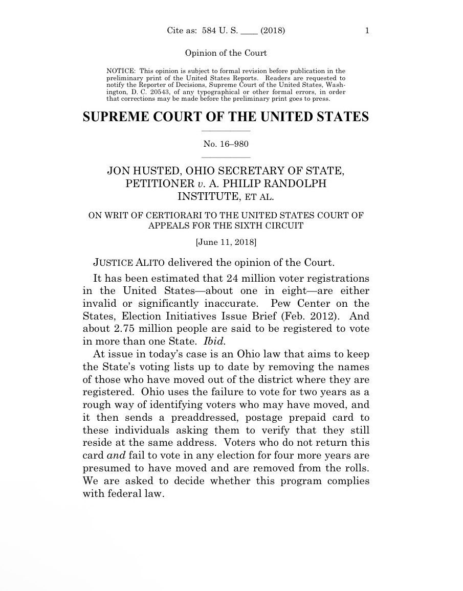 Shilohmarx's tweet photo. 24 million voter registrations in the United States are either invalid or significantly inaccurate (2018). https://t.co/GTNeBxj7zF