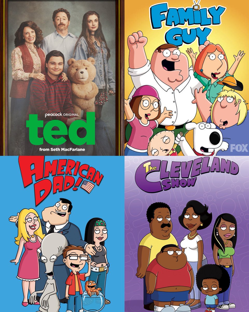 ToonHive's tweet photo. Happy 53rd birthday to the talented creator and voice actor Seth MacFarlane.

The creator of The Cleveland Show, Ted, American Dad and Family Guy. https://t.co/s2fyS9jOxo