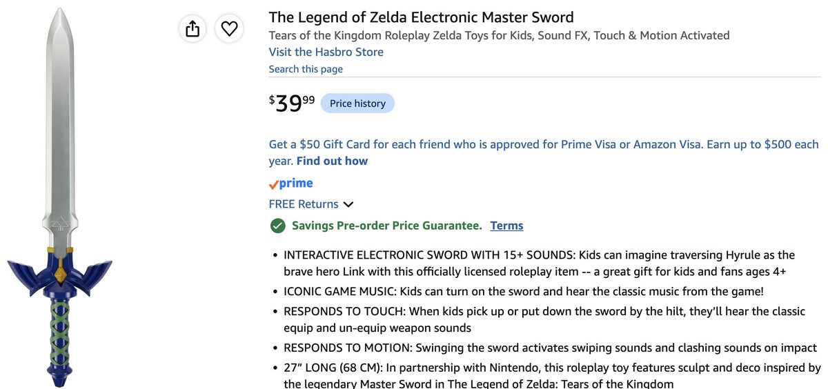 HoomanDeals's tweet photo. BACK IN STOCK! THE LEGEND OF ZELDA ELECTRONIC MASTER SWORD #AD

$39.99

https://t.co/DHkDchxhKZ https://t.co/aEVNT1dexU