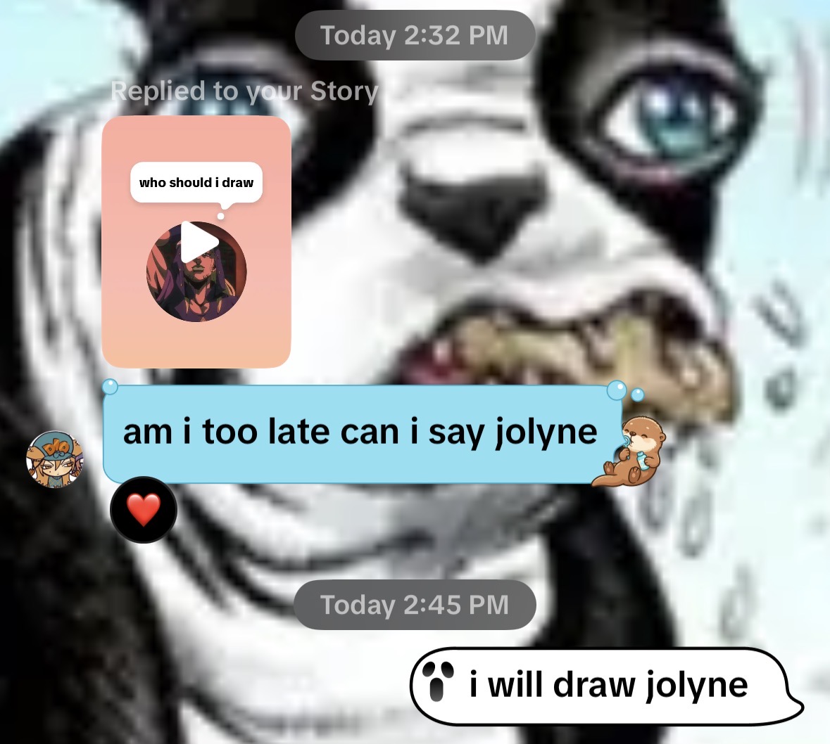 marsz_xp's tweet photo. tell me who solo #jolyne 😂😂 https://t.co/61DP6vt3PR
