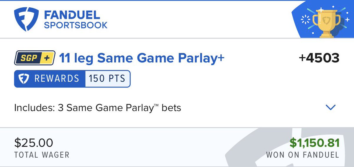 Chedzz's tweet photo. BANGGGGGGGGGG (+4500) ✅💰

I was 1 leg off from a +99000, we 1 legged the +21000 free play but still an incredible night. 

💵Giveaway - Like this post and follow me, picking 3 winner for $100 tomorrow 🤝

#NHLPicks #GamblingX https://t.co/13ecLxuMlV