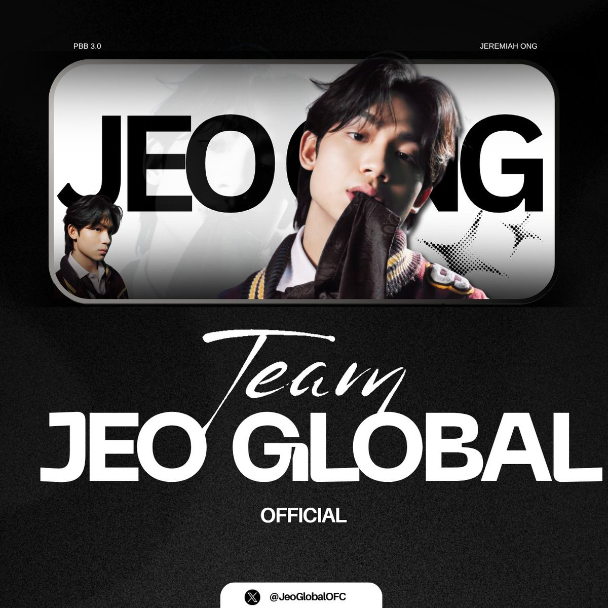 JeoGlobalOFC's tweet photo. A new chapter begins! 🎉🖤

Say hello to Jeo Global OFC!

We’re currently connecting with Jeo’s family for official approval as we build a space to unite fans globally and support him throughout his PBB journey.

Drop a 🖤 in the comments if you’re riding with Jeo!

#JeoOng https://t.co/qx8gqLjMQZ
