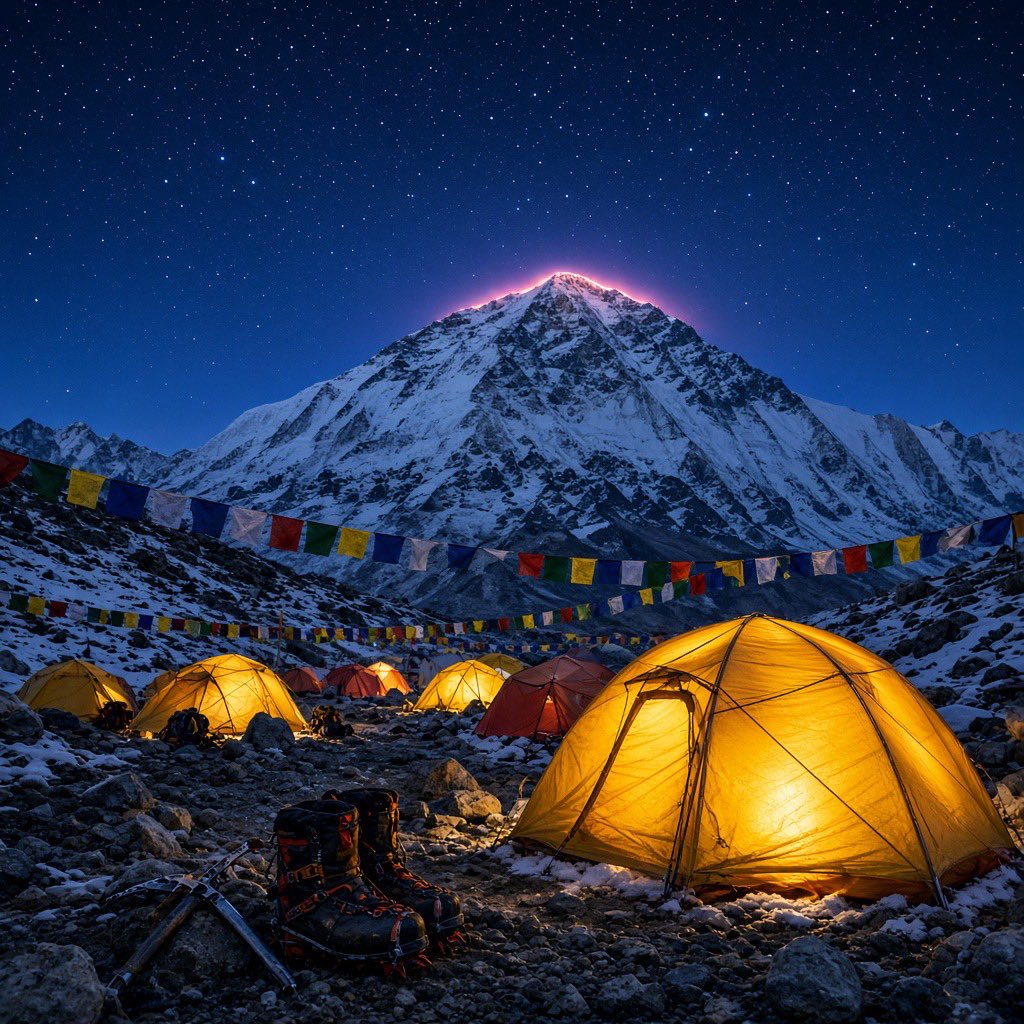 AndriesBViljoen's tweet photo. I LEARNED TO CLIMB HIGH AND SLEEP LOW

Climbers on #Everest don't walk straight up the mountain. They climb to a higher camp, spend a little time in the thin air, then come back down to sleep where the body can recover. 

From the outside it looks like wasted effort, but every trip up teaches the body to cope a little better with the height.

I wish I had understood that during my first rough stretch with $XRP….
Every pullback felt like being sent back to base camp for nothing, and I took each one personally.

Now I see those drops differently…
Each time the market pulled back, I got a little better at sitting with the discomfort, ignoring the noise and trusting the reasons I bought in the first place. My nerves adapted the way a climber's lungs do.

The climbers who rush the summit without that patience are usually the ones who get into trouble…
I would rather take the slow route and still be standing when the air gets thin.
@XRP