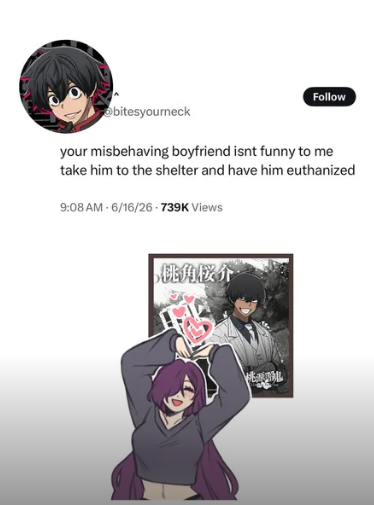 nemumuexe's tweet photo. gotta be one of my fav shitposting
---
#tgakoc #ocxcanon #kanasuke https://t.co/bsYkLxvx2g