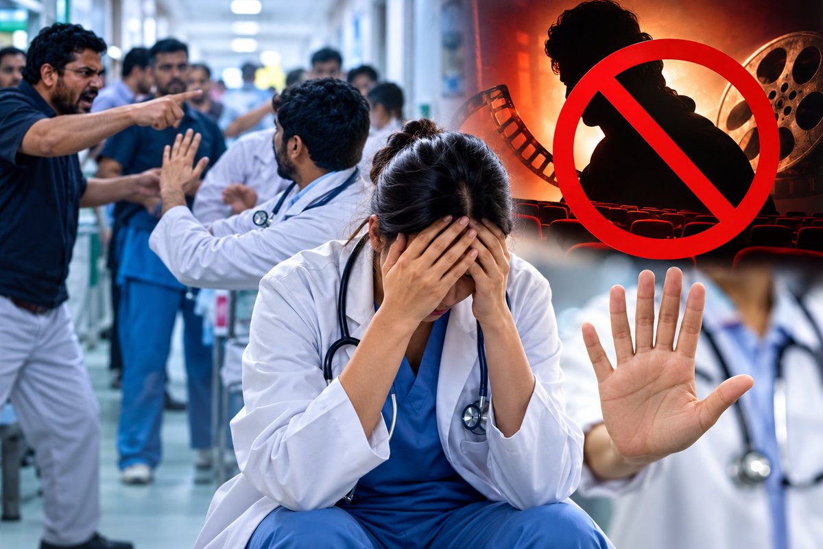 Healthlive1's tweet photo. Violence Against Doctors Sparks Outrage; Medical Leaders Demand Ban on ‘Suryaa’, Call for Stronger Protection Laws
Full Story @ https://t.co/QOhaNjFFuy
@drpankajsolanki @DrHarjitBhatti @IMAIndiaOrg
#DoctorsSafety #ViolenceAgainstDoctors #DOCS #BanSuryaa #DoctorsProtectionAct https://t.co/tLUfTdnuzE