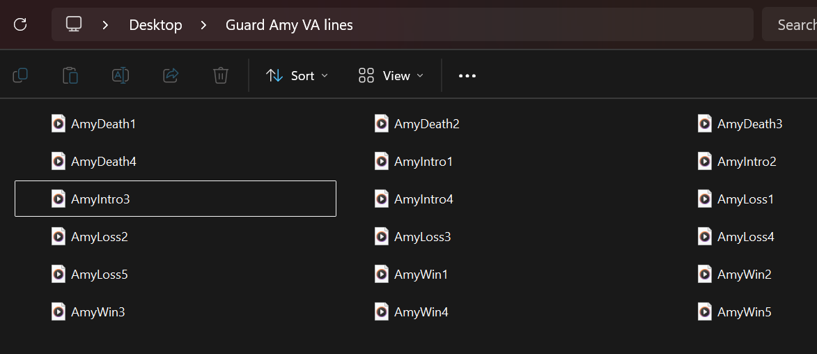 artillleryangel's tweet photo. mightve lost my mind and already recorded all of guard amy's endless mode voice lines https://t.co/cORIKHxW9t