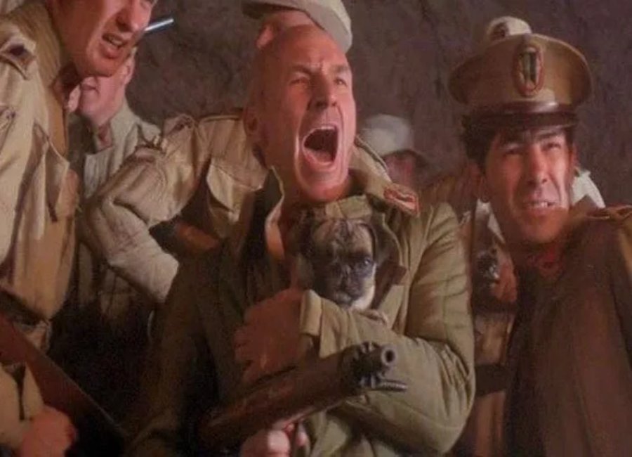 RandomUser506's tweet photo. @NathanGKHoy @TheNicholasWolf Jean Luc Picard + battle pug = best Dune.

Every casting choice in Lynch's version was better. https://t.co/IL0MV0zTTw