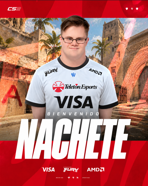 Teleton_Esports's tweet photo. ¡BIENVENIDO NACHETE! ❤️ 

Le damos la bienvenida a 𝗻𝗮𝗰𝗵𝗲𝘁𝗲 que se suma a nuestro roster Main de CS2.

¡CON TODO! 👊 https://t.co/XsQRk0GE0F